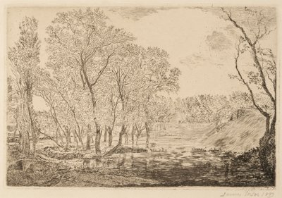 Vijver met populieren door James Ensor