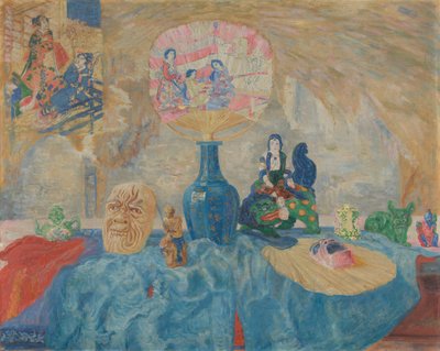 Stilleven met chinoiserieën door James Ensor