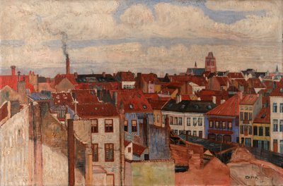 De daken van Oostende door James Ensor