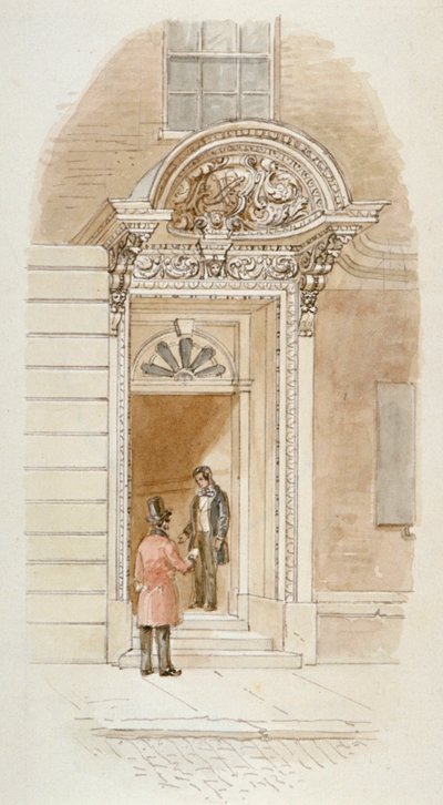Zicht op de deur van nr. 4 Mincing Lane, City of London door James Findlay