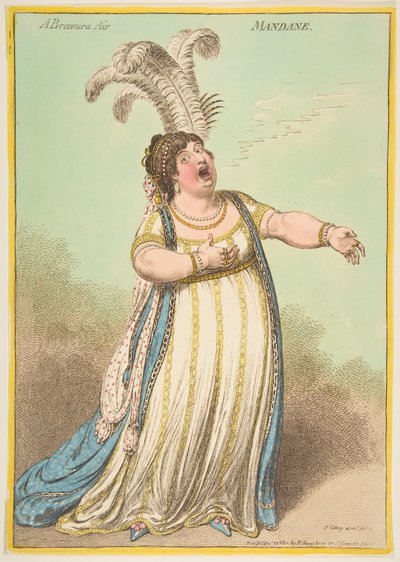 Een Bravura Air. Mandane door James Gillray