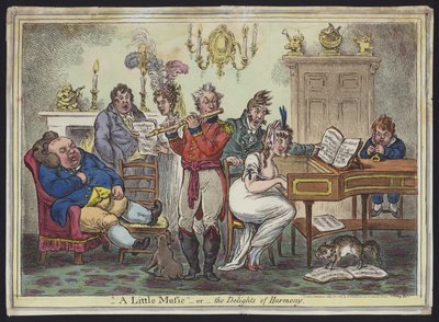 Een beetje muziek, of De geneugten van harmonie door James Gillray