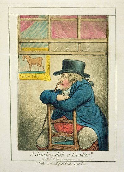 Een Staande Schotel bij Boodles, uitgegeven door Hannah Humphrey, 1800 door James Gillray