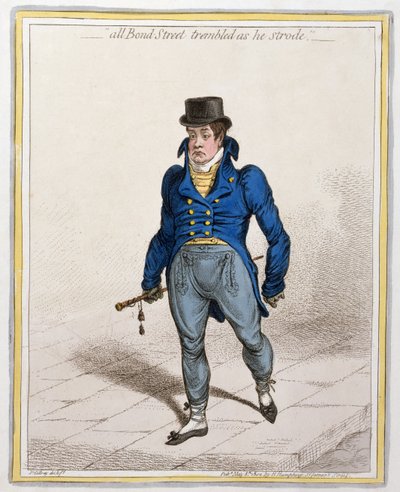 Heel Bond Street beefde toen hij voorbij liep, uitgegeven door Hannah Humphrey, 1802 door James Gillray