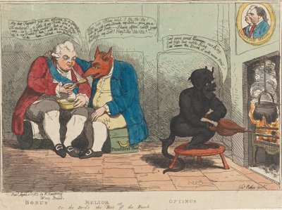 Bonus - Melior - Optimus, oder der Teufel ist der Beste der Gruppe door James Gillray