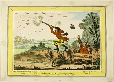Cockney Sportmannen Vliegend Schieten door James Gillray