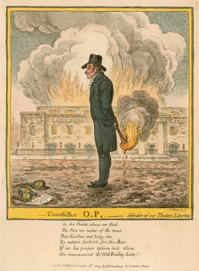 Raadsman O.P. - verdediger van onze Theatrale Vrijheden door James Gillray