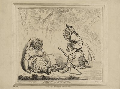 Cymon en Iphigenia, gepubliceerd 2 mei door James Gillray