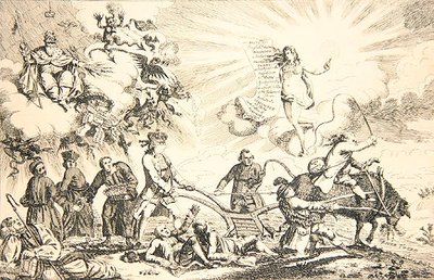 Kerkelijk en politiek, staat van de natie door James Gillray