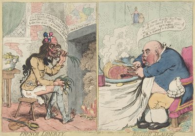 Franse Vrijheid. Britse Slavernij, 21 december 1792 door James Gillray