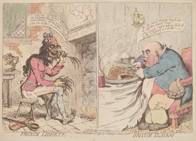 Franse Vrijheid en Britse Slavernij door James Gillray