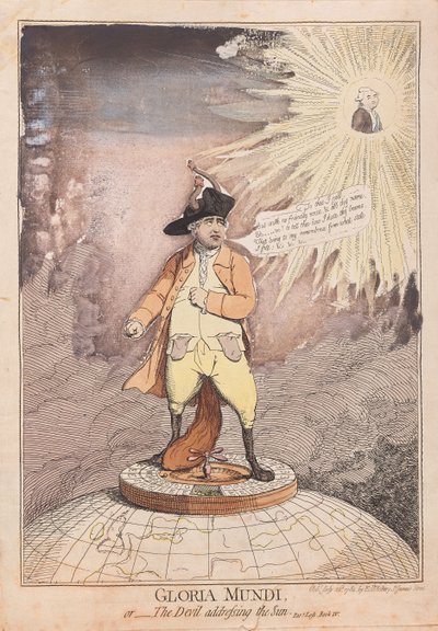 Gloria Mundi, of De Duivel spreekt de Zon toe door James Gillray