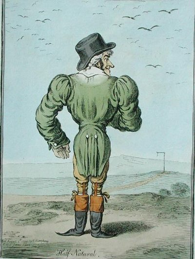 Half-Normaal, uitgegeven door Hannah Humphrey in 1799 door James Gillray