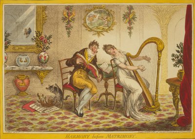 Harmonie voor het Huwelijk, 1805 door James Gillray