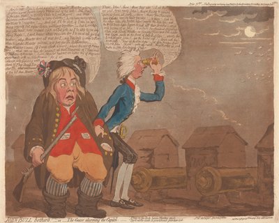John Bull gestört; - oder - Die Gänse alarmieren das Kapitol door James Gillray