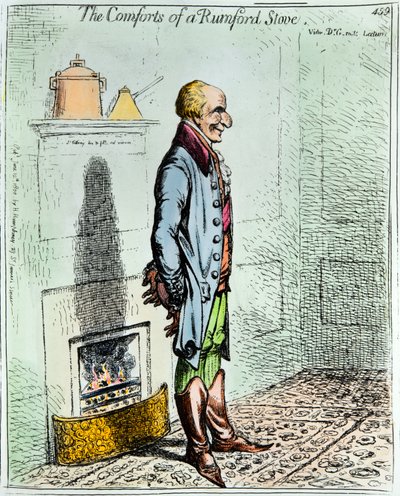 Het comfort van Rumford-kachels door James Gillray