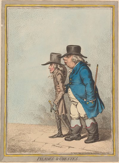 Pylades & Orestes (Statthalter & sein Sekretär) door James Gillray