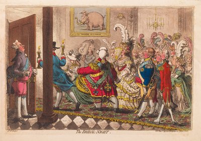 De huwelijksnacht, uitgegeven 1797 door James Gillray