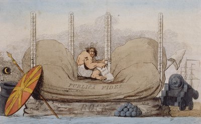 De incubus 1784 (handgekleurde ets) door James Gillray