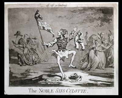 De edele Sans-Culotte, uitgegeven door Hannah Humphrey in 1794 door James Gillray
