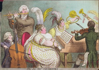 Het Pic-Nic Orkest, pub. door Hannah Humphrey, 1802 door James Gillray