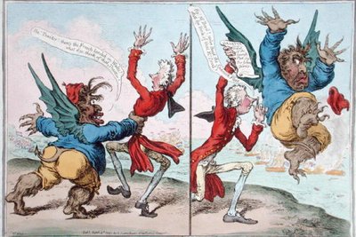 De rollen omgedraaid door James Gillray