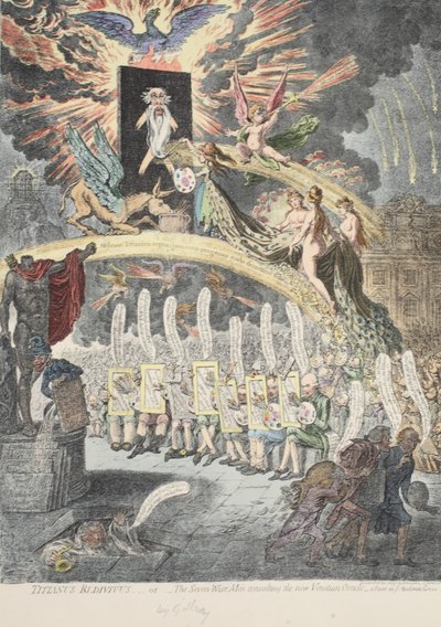 Titianus Redivivus of de Zeven Wijze Mannen raadplegen het nieuwe Venetiaanse Orakel, een scène in 