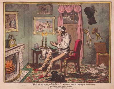 ?.dit is een Trieste Aanblik! Gepubliceerd 1786 door James Gillray