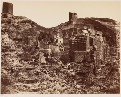 Klooster van Mar Saba, ca. 1855 (foto) door James Graham