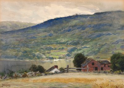 Heuvel en meer door James Henry Moser