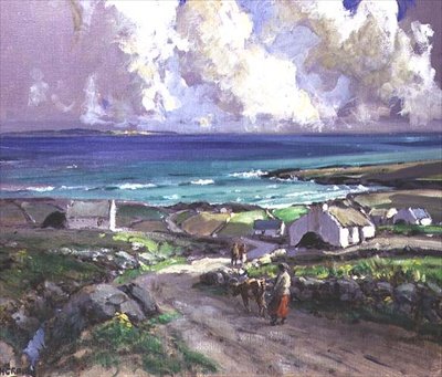 Atlantische Oceaan vanaf de Bloody Foreland, Devon door James Humbert Craig