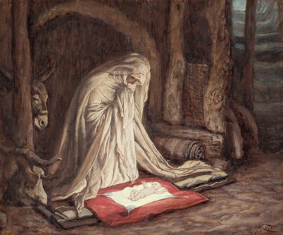 Geboorte van Onze Heer Jezus Christus, illustratie voor Het Leven van Christus door James Jacques Joseph Tissot