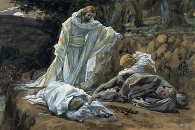 Konden jullie niet één uur met mij waken?, illustratie voor Het Leven van Christus door James Jacques Joseph Tissot