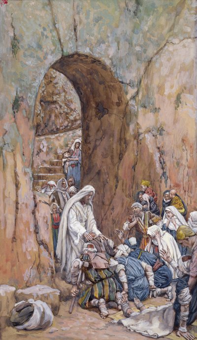 Hij deed geen wonderen behalve dat hij hen genas door James Jacques Joseph Tissot