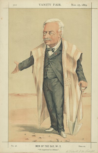 Le Vicomte Ferdinand De Lesseps door James Jacques Joseph Tissot