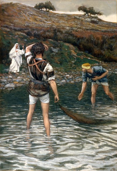 De Roeping van St. Petrus en St. Andreas, illustratie voor Het Leven van Christus, ca. 1886-94 door James Jacques Joseph Tissot