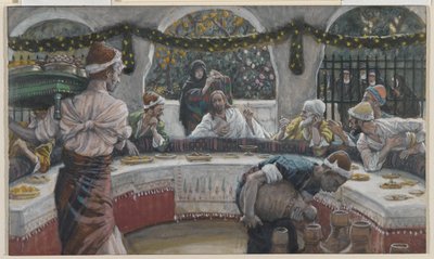 De maaltijd in het huis van de Farizeeër door James Jacques Joseph Tissot