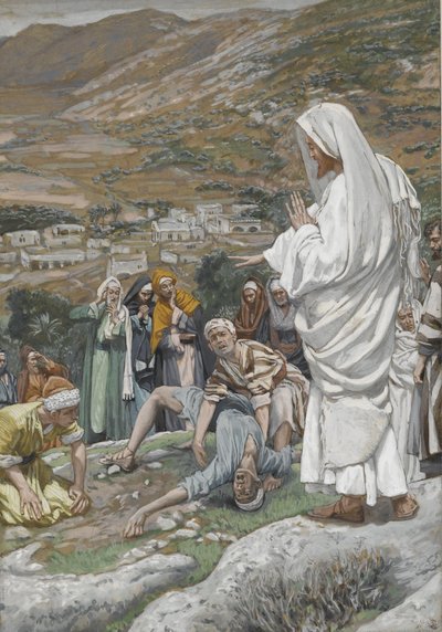 De bezeten jongen aan de voet van de berg Tabor door James Jacques Joseph Tissot