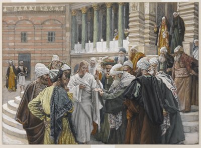 De belastingpenning door James Jacques Joseph Tissot