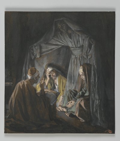 Twee of drie verzameld in mijn naam, illustratie uit Het leven van onze Heer Jezus Christus door James Jacques Joseph Tissot