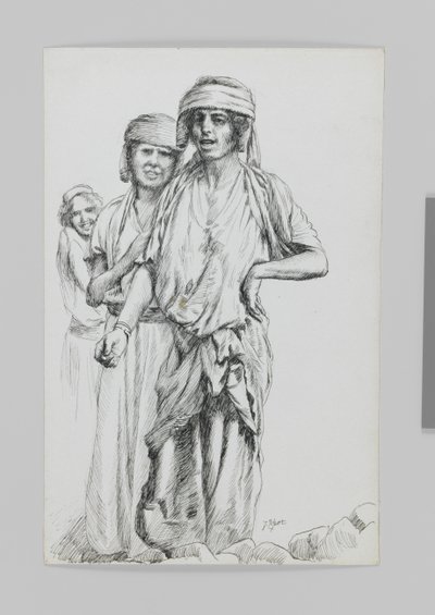 Vrouwen van Geba, Samaria, illustratie uit Het Leven van Onze Heer Jezus Christus door James Jacques Joseph Tissot