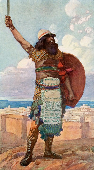 Othniel door J James Tissot - Bijbel door James Jacques Joseph after Tissot