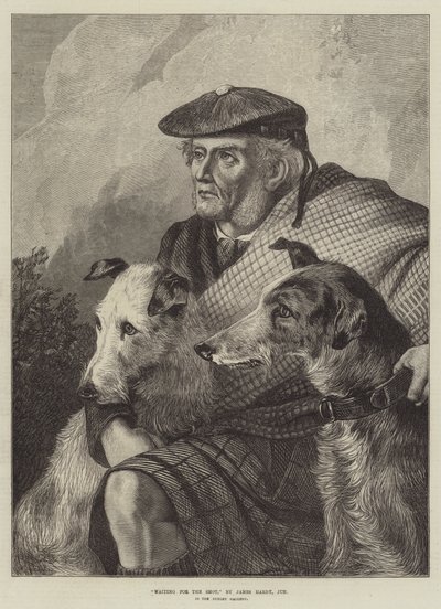 Wachten op het schot, in de Dudley Gallery door James Jnr Hardy