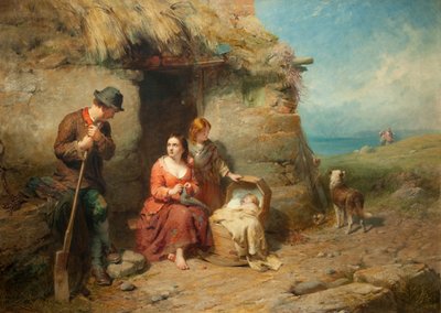 Exterieur van Ierse Hut door James John Hill
