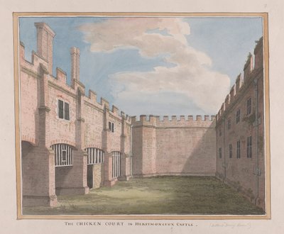 Herstmonceux Kasteel, East Sussex: De Kippenhof door James Lambert  of Lewes