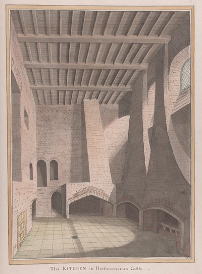 Herstmonceux Kasteel, East Sussex: De Keuken door James Lambert  of Lewes