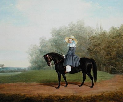 Portret van een meisje te paard door James Loder