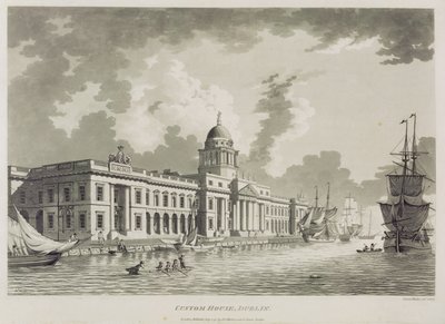 Het Douanehuis, Dublin, 1792 door James Malton
