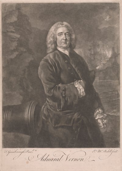 Admiraal Edward Vernon door James McArdell