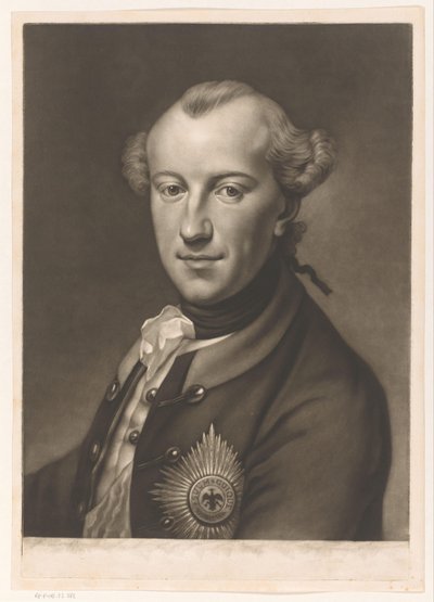 Portret van Karel Willem Ferdinand van Brunswijk-Wolfenbüttel door James McArdell